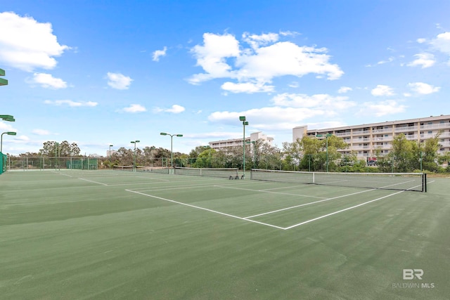 view of tennis court