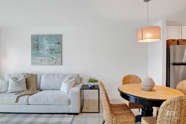 view of tiled living room