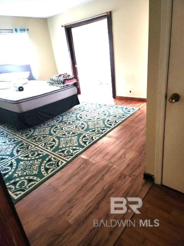 interior space with wood finished floors