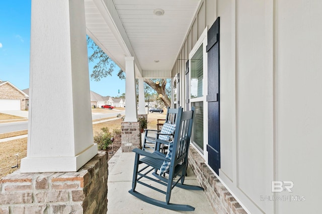 view of patio / terrace with a porch