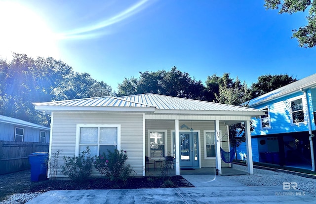 view of front of home with a porch