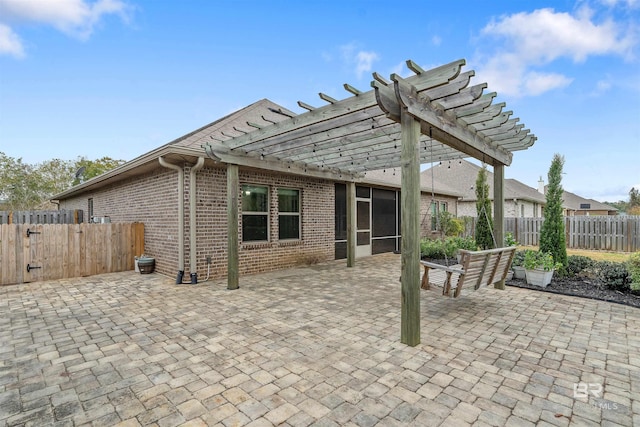 view of patio / terrace with a pergola