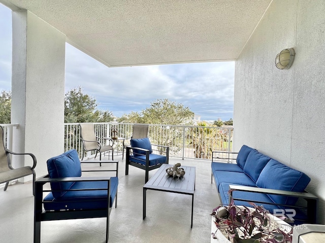 balcony featuring outdoor lounge area