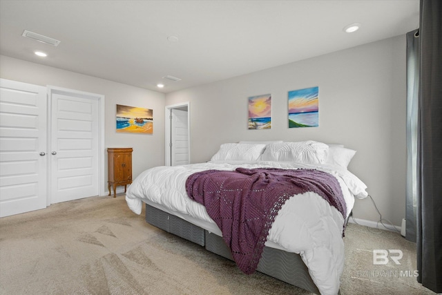 20567 Mercury Dr, Robertsdale, AL 36567 - carpeted bedroom with recessed lighting