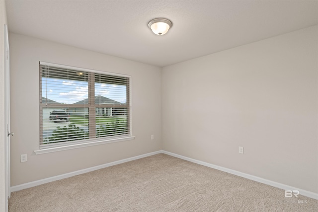 empty room featuring light colored carpet