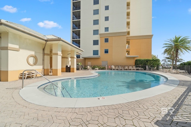 view of pool with a patio