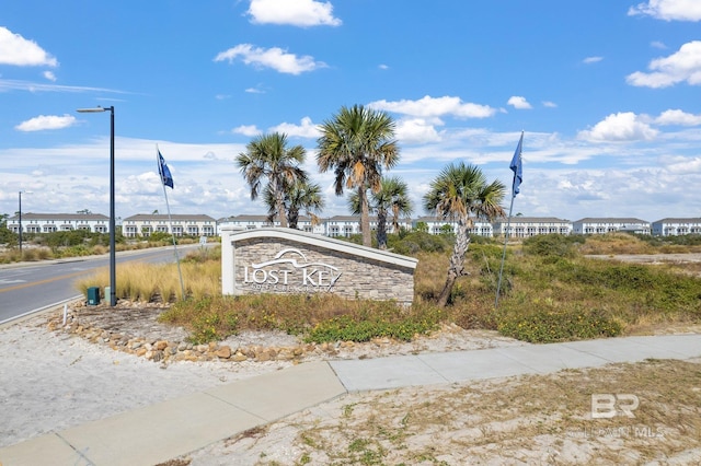 view of community sign