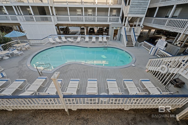 view of pool with a patio area