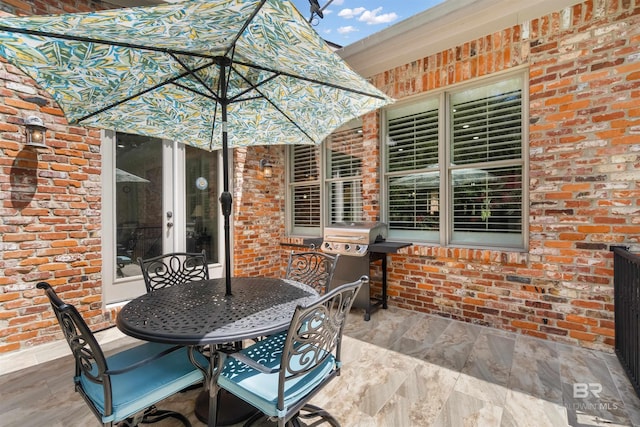 view of patio / terrace featuring grilling area