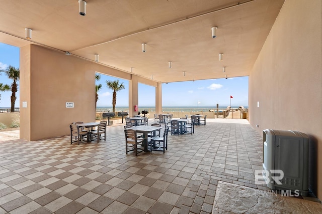 25494 Perdido Beach Blvd Unit 2005, Orange Beach, AL 36561 - view of patio / terrace featuring a water view and outdoor dining space