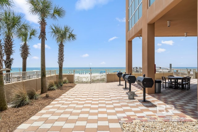 25494 Perdido Beach Blvd Unit 2005, Orange Beach, AL 36561 - view of patio / terrace featuring a water view and fence