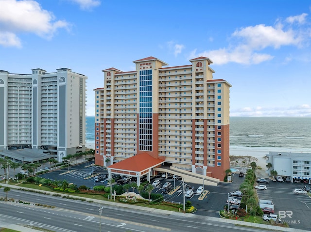 view of property with a water view