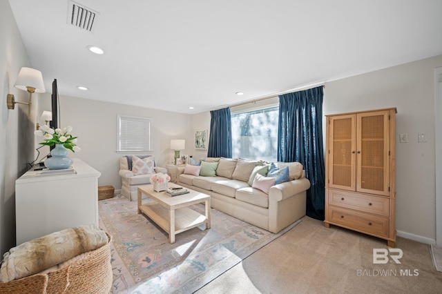 view of carpeted living room