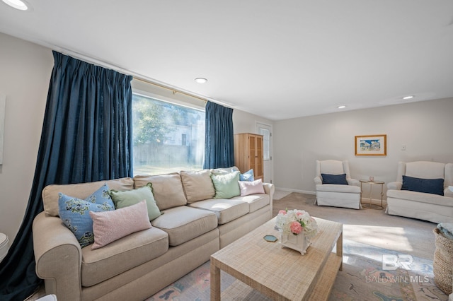 view of carpeted living room