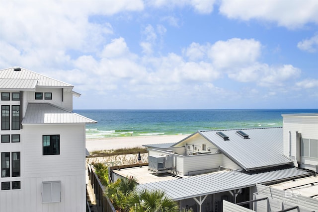 water view with a view of the beach