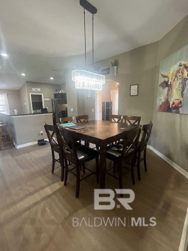 view of dining area