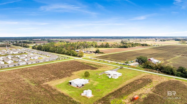 bird's eye view featuring a rural view