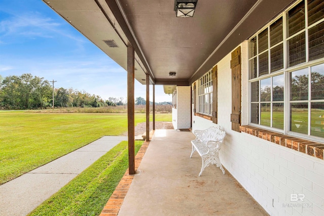 view of patio / terrace featuring covered porch