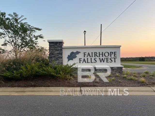 view of community sign