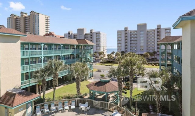 exterior space with a gazebo