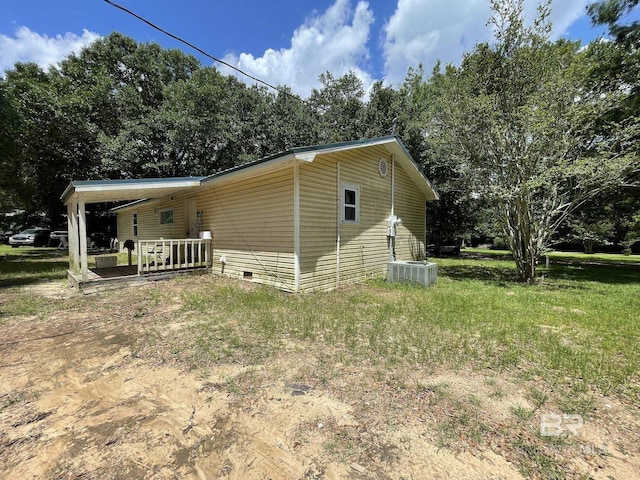 25850 Patterson Rd, Robertsdale, AL 36567 - view of side of home featuring central air condition unit and crawl space