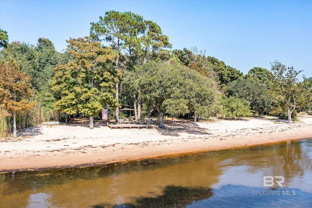 water view with a beach view