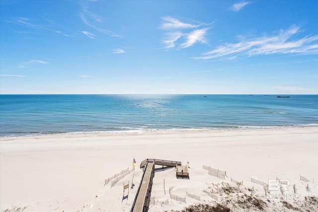 water view featuring a view of the beach