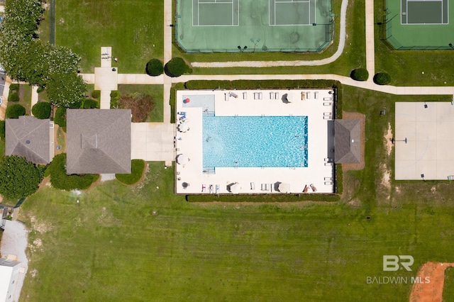 birds eye view of property