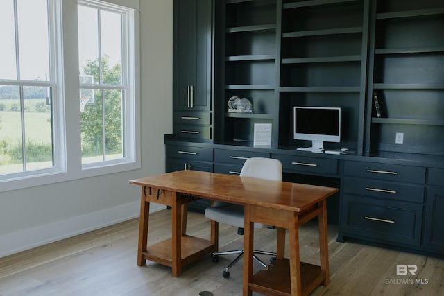 21767 Gallery Blvd, Fairhope, AL 36532 - office area featuring light wood-type flooring and baseboards