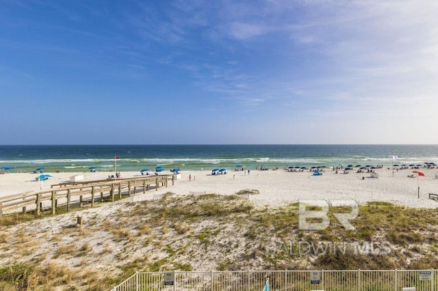 property view of water with a view of the beach