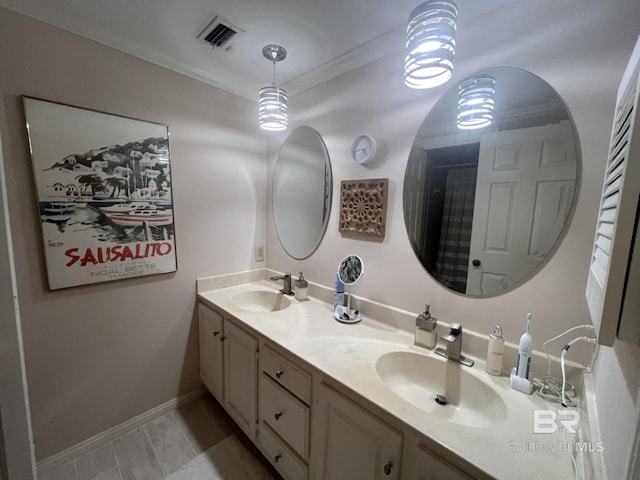 18175 Scenic Highway 98 Unit 12, Fairhope, AL 36532 - full bathroom with double vanity and ornamental molding
