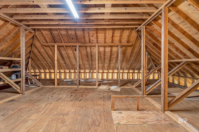 view of attic
