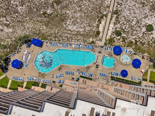 26802 Perdido Beach Blvd Unit 1008, Orange Beach, AL 36561 - drone / aerial view of a pool area