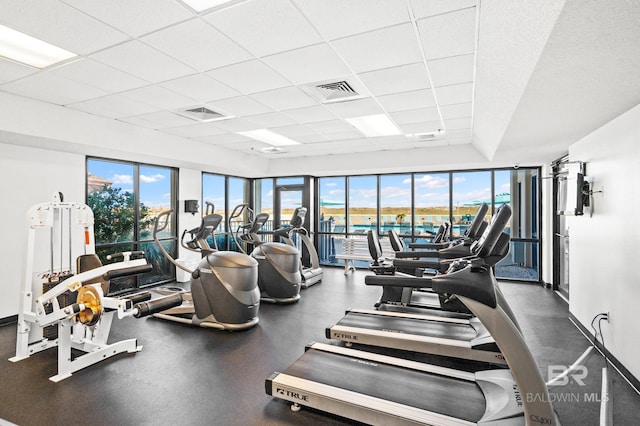 26802 Perdido Beach Blvd Unit 1008, Orange Beach, AL 36561 - gym with a drop ceiling
