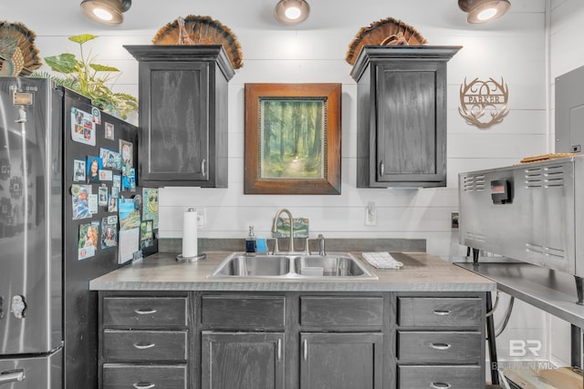 30857 Cypress St, Perdido Beach, AL 36530 - kitchen with freestanding refrigerator and a sink