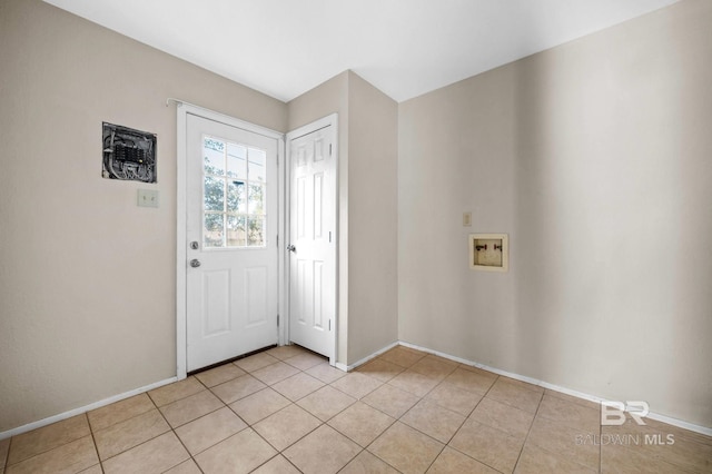 view of tiled foyer entrance