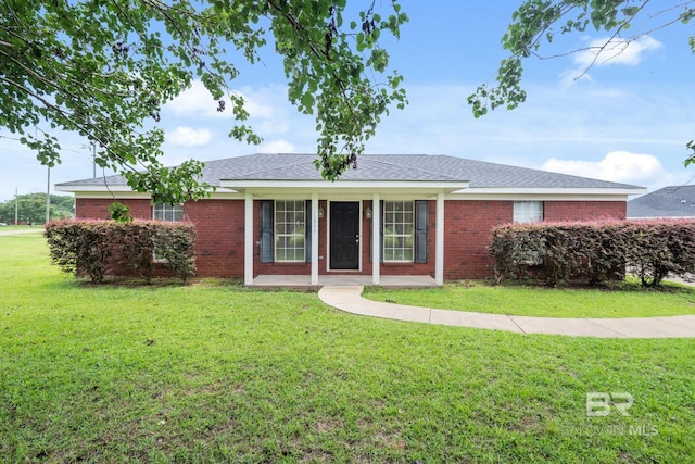 10966 Brighton Dr, Chunchula, AL 36521 - single story home with a front yard, brick siding, and roof with shingles