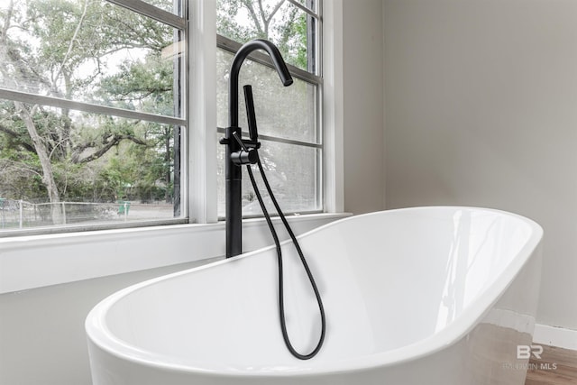 details featuring sink and a tub