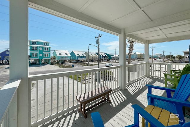 balcony with a residential view