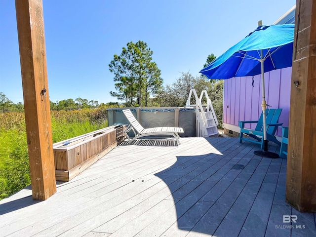 view of wooden deck