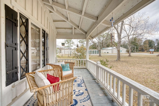 balcony with covered porch