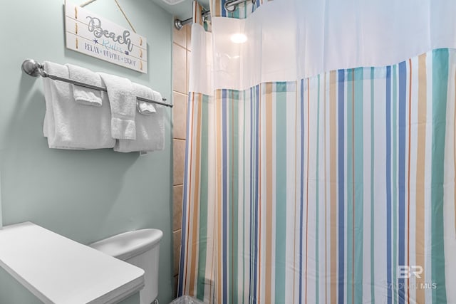 511 E Beach Blvd Unit 203, Gulf Shores, AL 36542 - bathroom featuring a shower with curtain and toilet