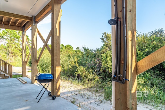 exterior details featuring concrete flooring