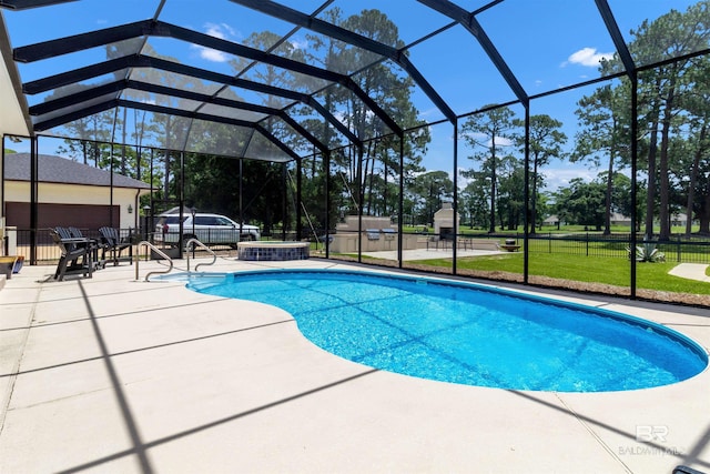 613 Wedgewood Dr, Gulf Shores, AL 36542 - swimming pool featuring a patio area and a lanai