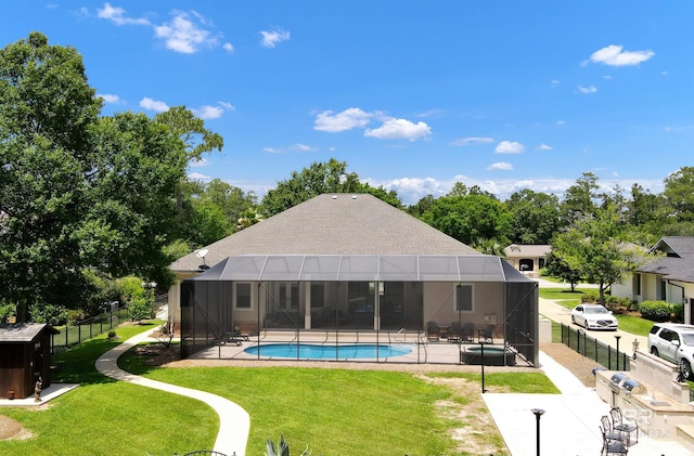 613 Wedgewood Dr, Gulf Shores, AL 36542 - view of pool featuring a lanai and a patio
