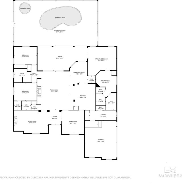 613 Wedgewood Dr, Gulf Shores, AL 36542 - floor plan / room layout