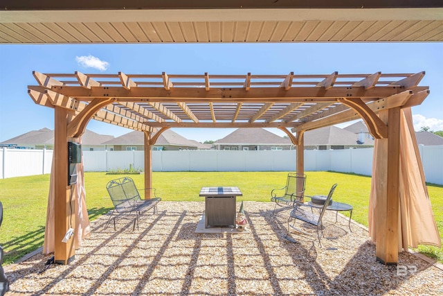 view of patio / terrace with a pergola