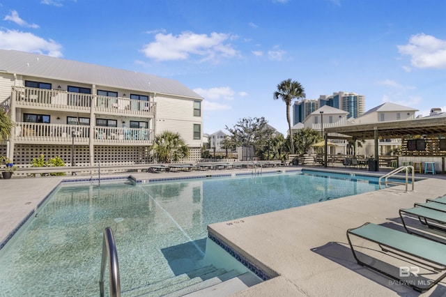 pool featuring a patio