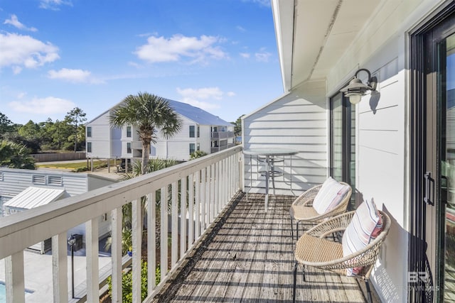 balcony with a residential view