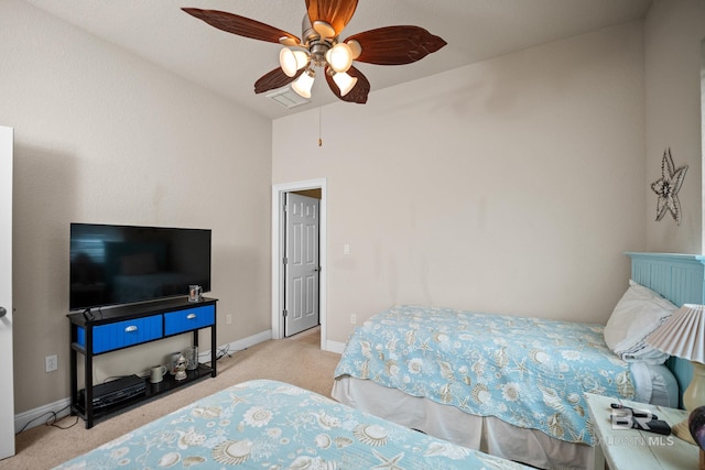 270 Cypress Lake Dr, Gulf Shores, AL 36542 - bedroom featuring carpet flooring and ceiling fan